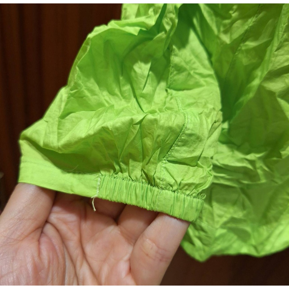 女士二手衣, 迪卡儂螢光綠色皮膚衣/防曬衣, 尺碼S號/165/88y-細節圖6