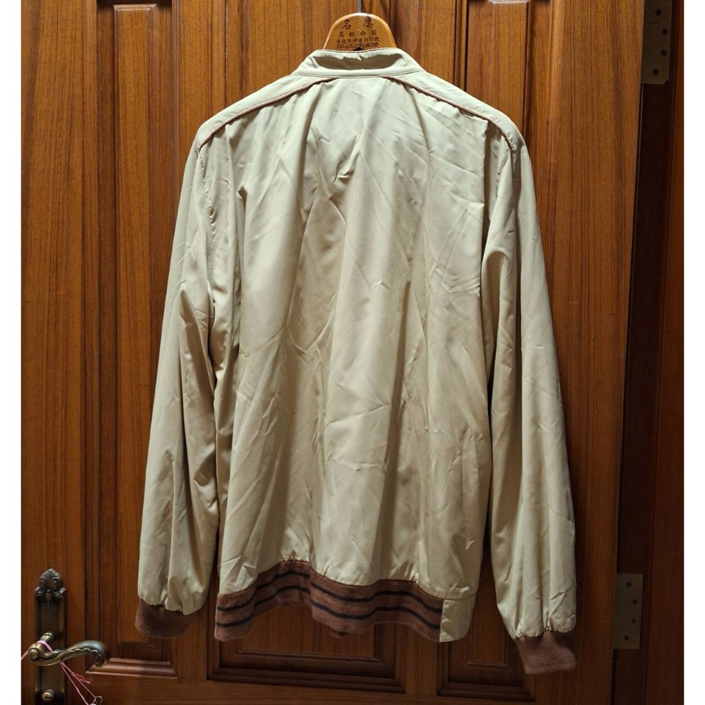 二手dunhill男士秋冬季卡其色/咖啡色雙面穿拉鍊款夾克-細節圖2