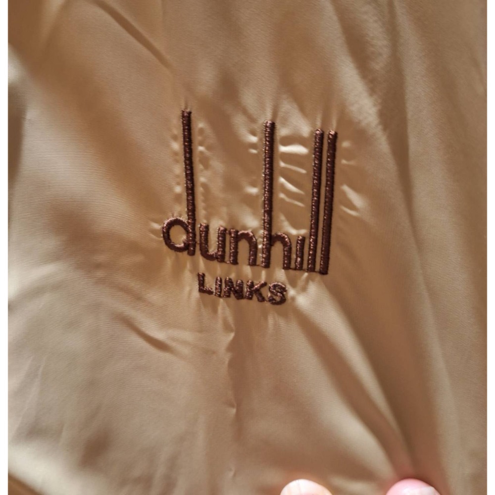 二手dunhill男士秋冬季卡其色/咖啡色雙面穿拉鍊款夾克-細節圖4