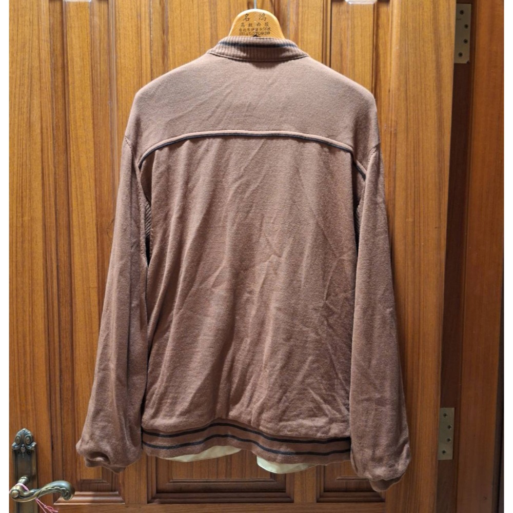 二手dunhill男士秋冬季卡其色/咖啡色雙面穿拉鍊款夾克-細節圖7
