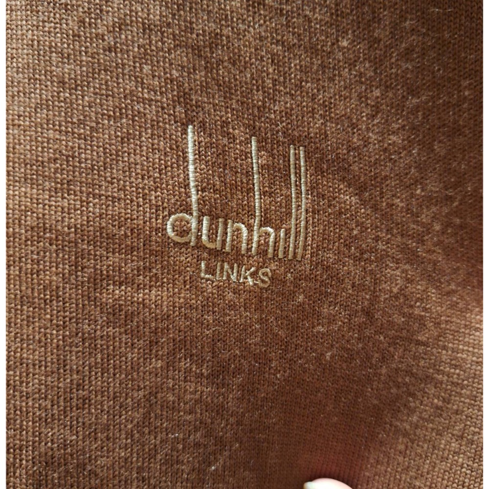 二手dunhill男士秋冬季卡其色/咖啡色雙面穿拉鍊款夾克-細節圖9