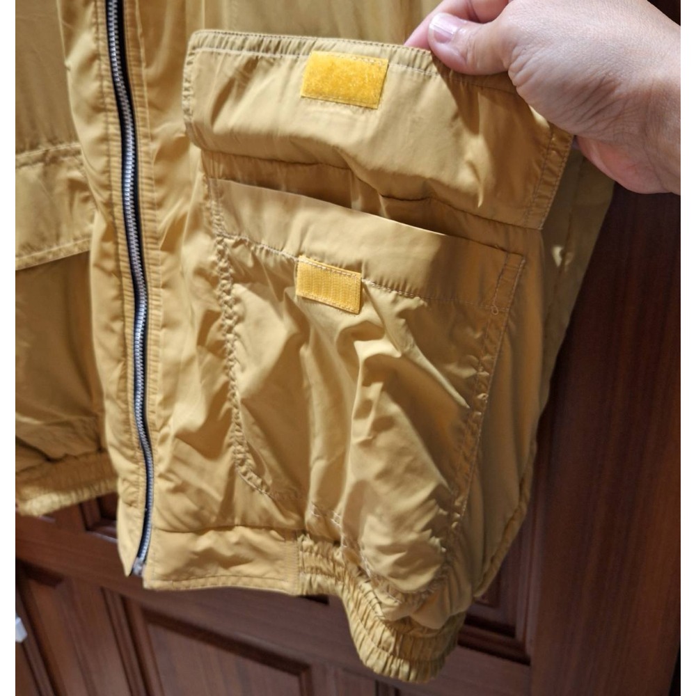 二手男士秋冬季鋪棉黃色/黑色雙面穿拉鍊款背心, 尺碼2L號-細節圖5