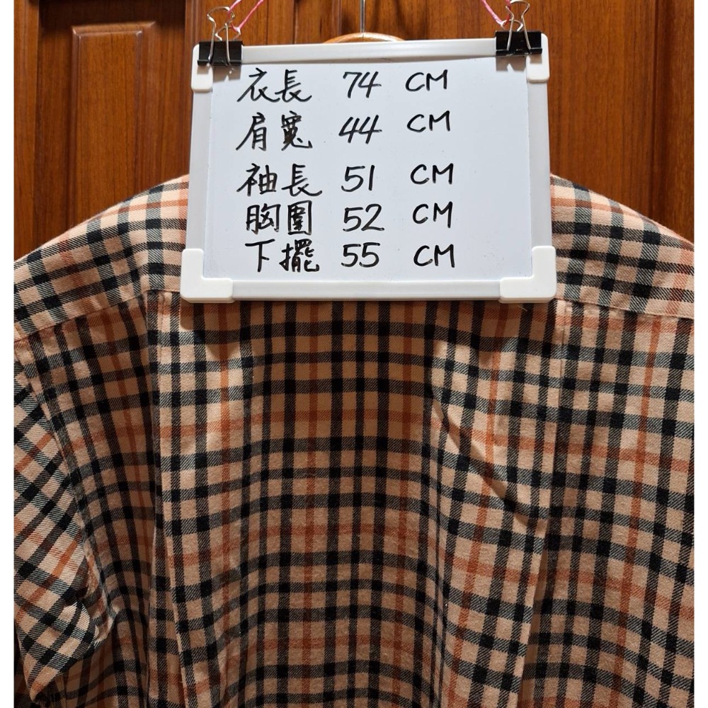 二手DAKS男士羊毛長袖經典格紋襯衫, 尺碼L號, 洗標已剪，有更改過袖長-細節圖9