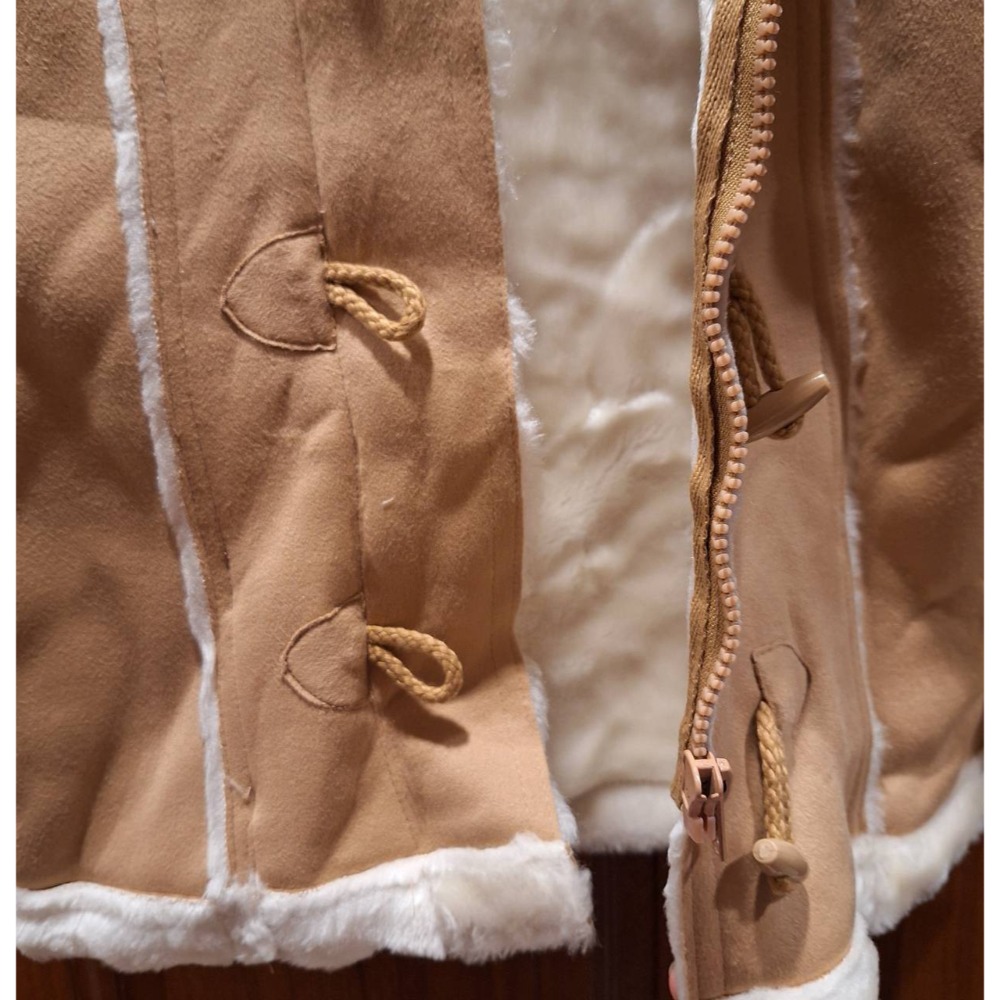 台灣製造, 全新JUST FRIENDS幼兒冬季連帽刷毛外套,尺碼3T-細節圖3