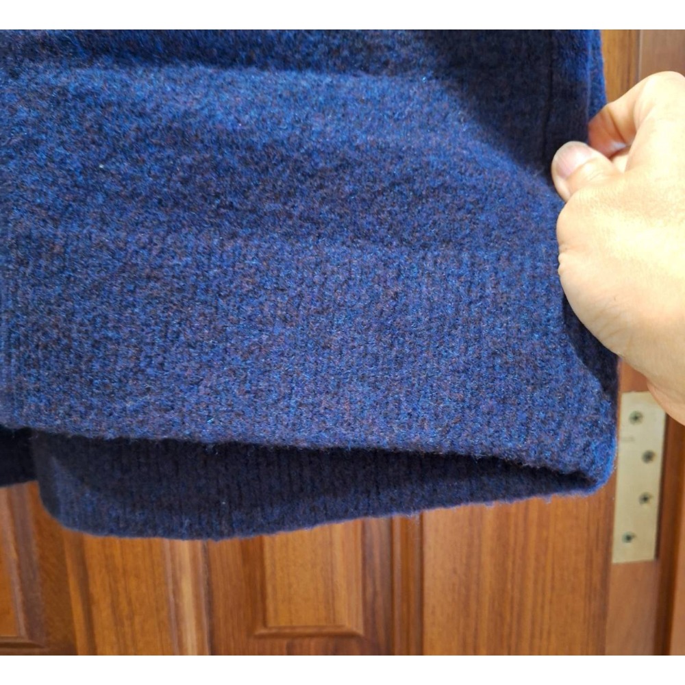 全新商品, UNIQLO女性深藍色oversized混紡羊毛圓領長袖毛衣,尺碼3XL號-細節圖5