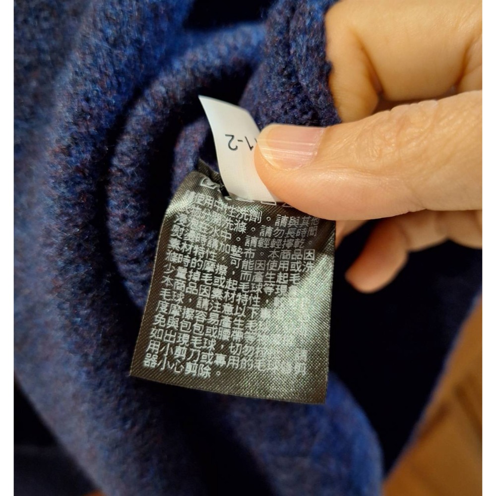 全新商品, UNIQLO女性深藍色oversized混紡羊毛圓領長袖毛衣,尺碼3XL號-細節圖8