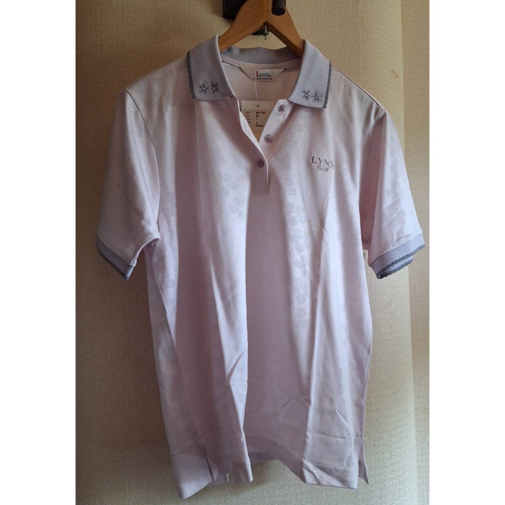 Lynx全新女士藕色短袖POLO衫, 尺碼L號, 帶原吊牌-細節圖9
