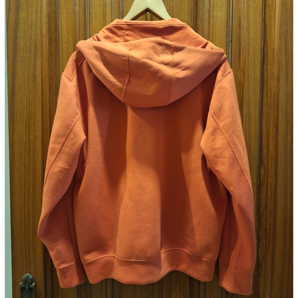 二手男士外套, Uniqlo橘色連帽拉鍊夾克, 尺碼M號-細節圖2