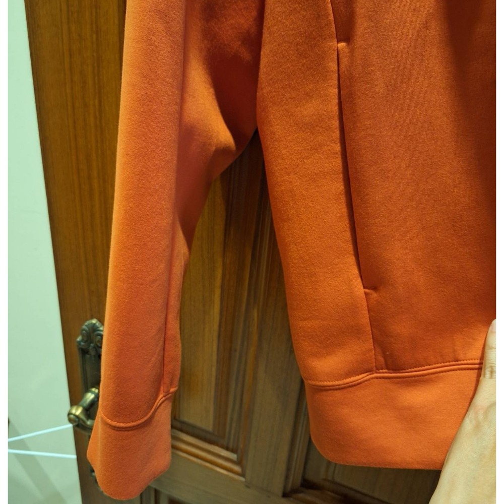 二手男士外套, Uniqlo橘色連帽拉鍊夾克, 尺碼M號-細節圖3