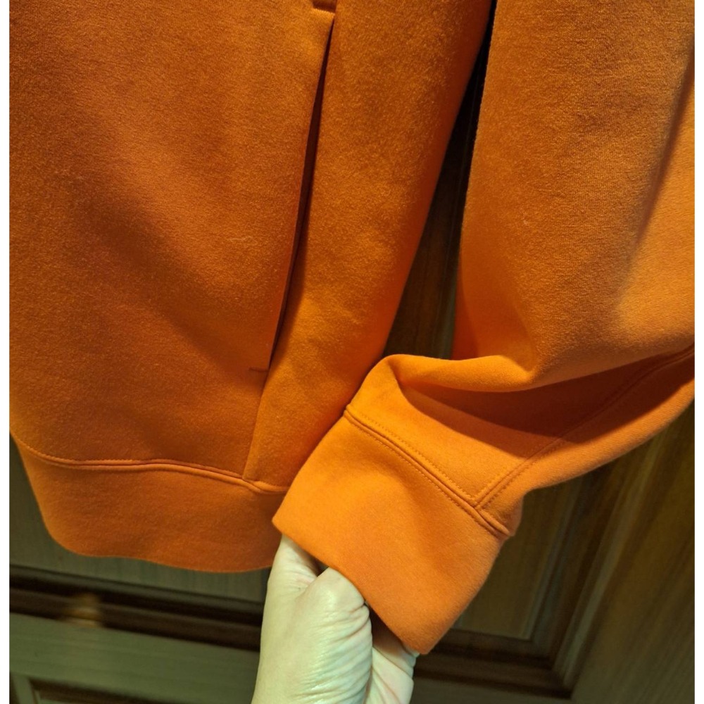 二手男士外套, Uniqlo橘色連帽拉鍊夾克, 尺碼M號-細節圖4