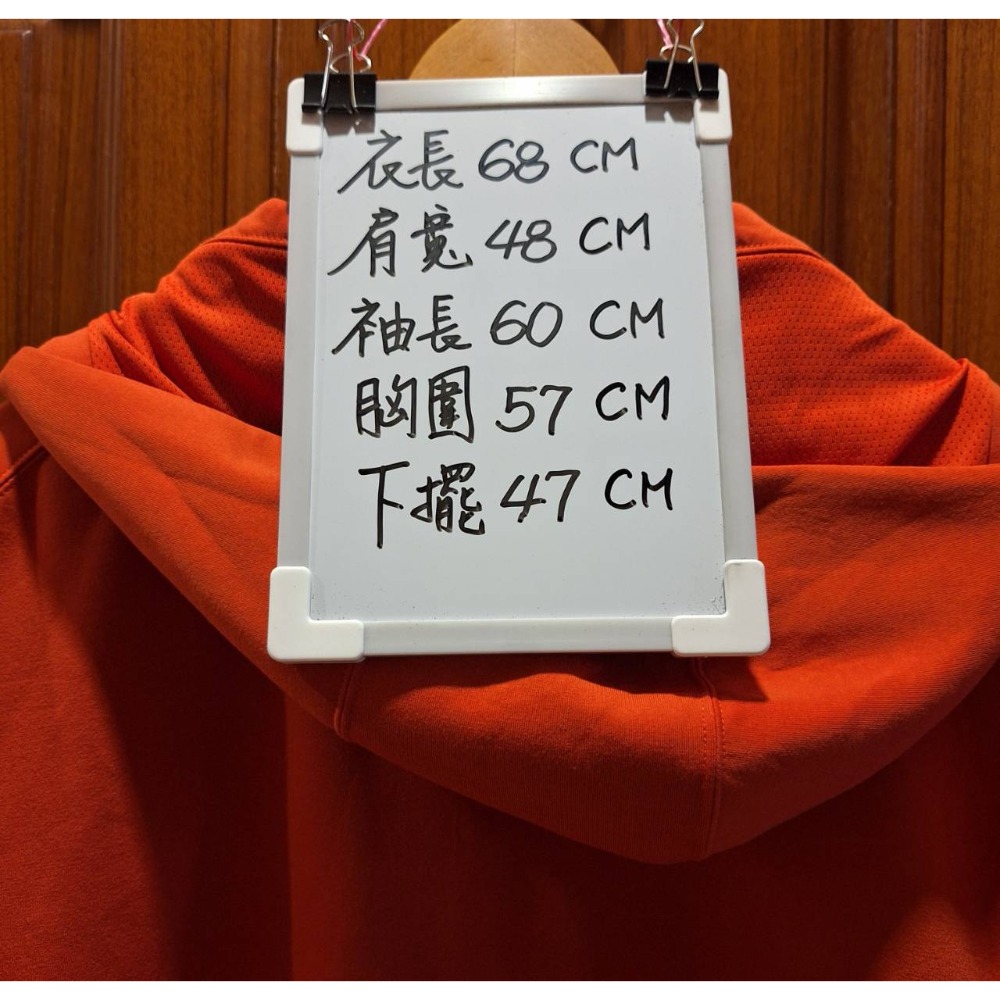 二手男士外套, Uniqlo橘色連帽拉鍊夾克, 尺碼M號-細節圖9