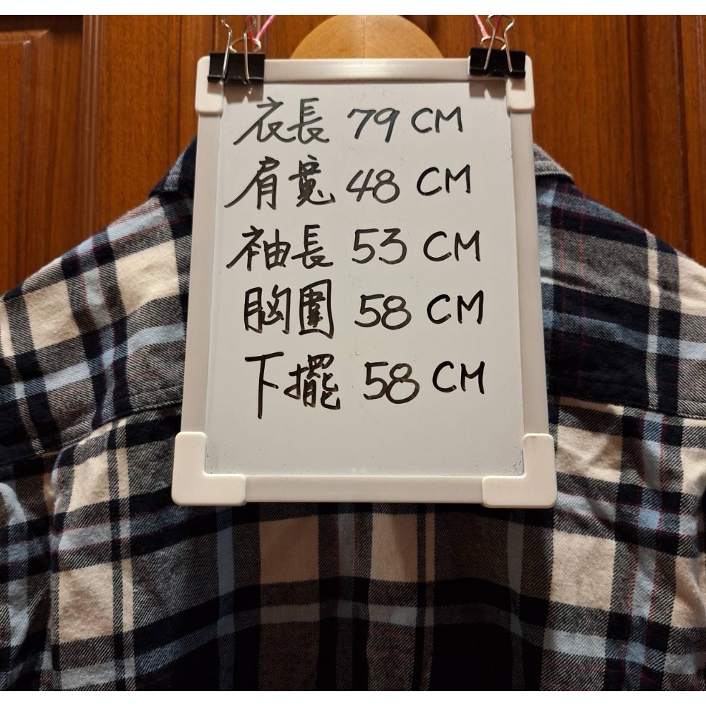 二手NET男士冬季長袖大格紋襯衫, 尺碼L號, 更改過袖長-細節圖9