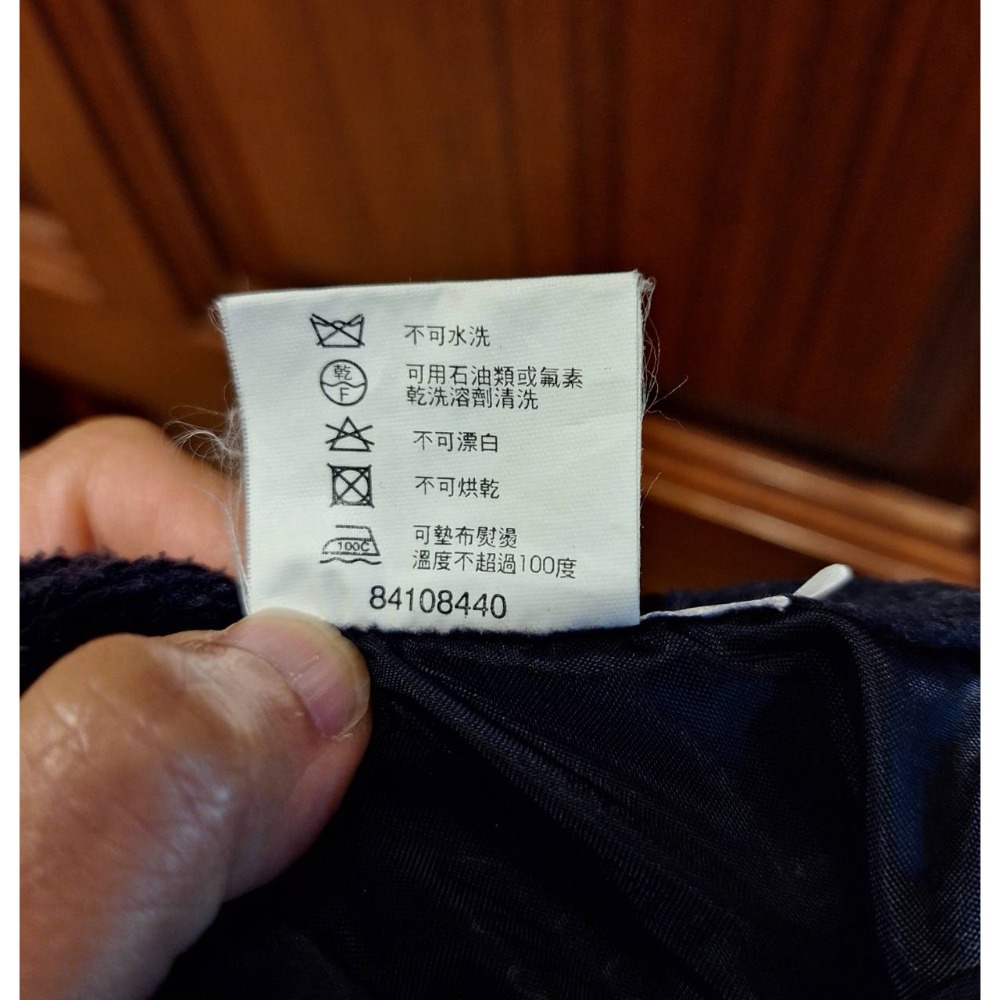 二手PIERRE BALMAIN男士秋冬季格紋/深藍色雙面穿拉鍊款立領刷毛背心, 尺碼L號-細節圖9