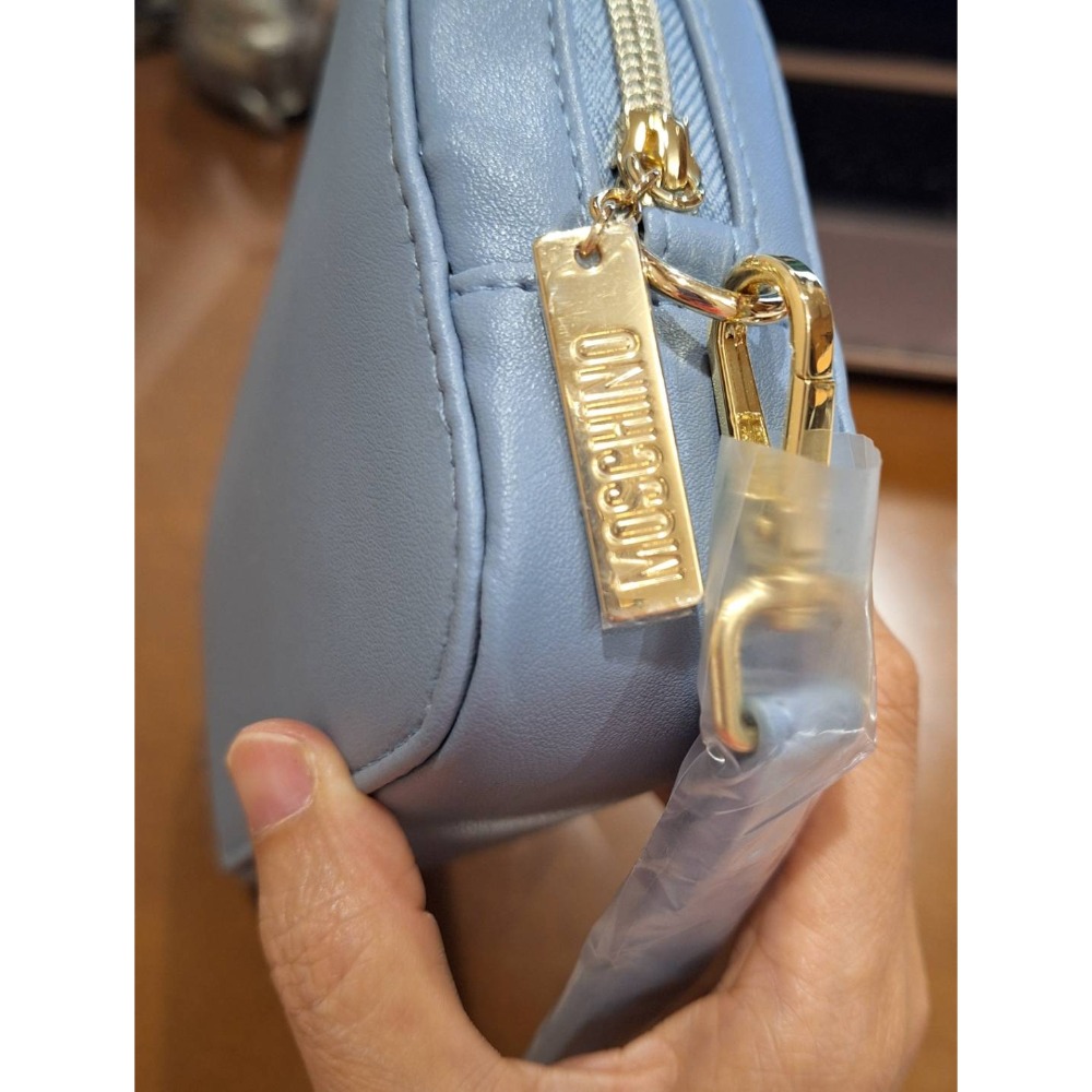 全新商品, 莫蘭迪藍色MOSCHINO中華航空商務艙過夜包-細節圖3