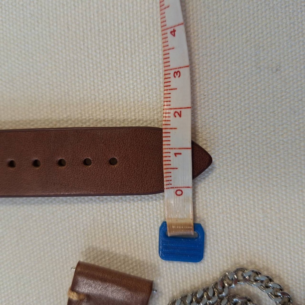 全新商品, 棕色真皮銀色扣錶帶一組+鑰匙鏈條一條, 兩樣商品打包一起賣-細節圖8