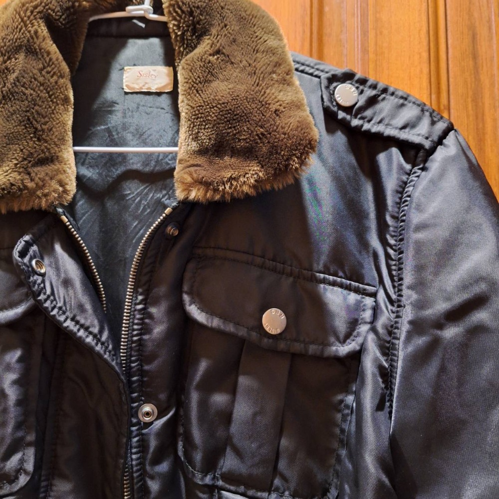 Vintage 老時光, 義大利製造,女士Sisley 復古飛行員夾克 (Vintage Bomber Jacket)-細節圖3