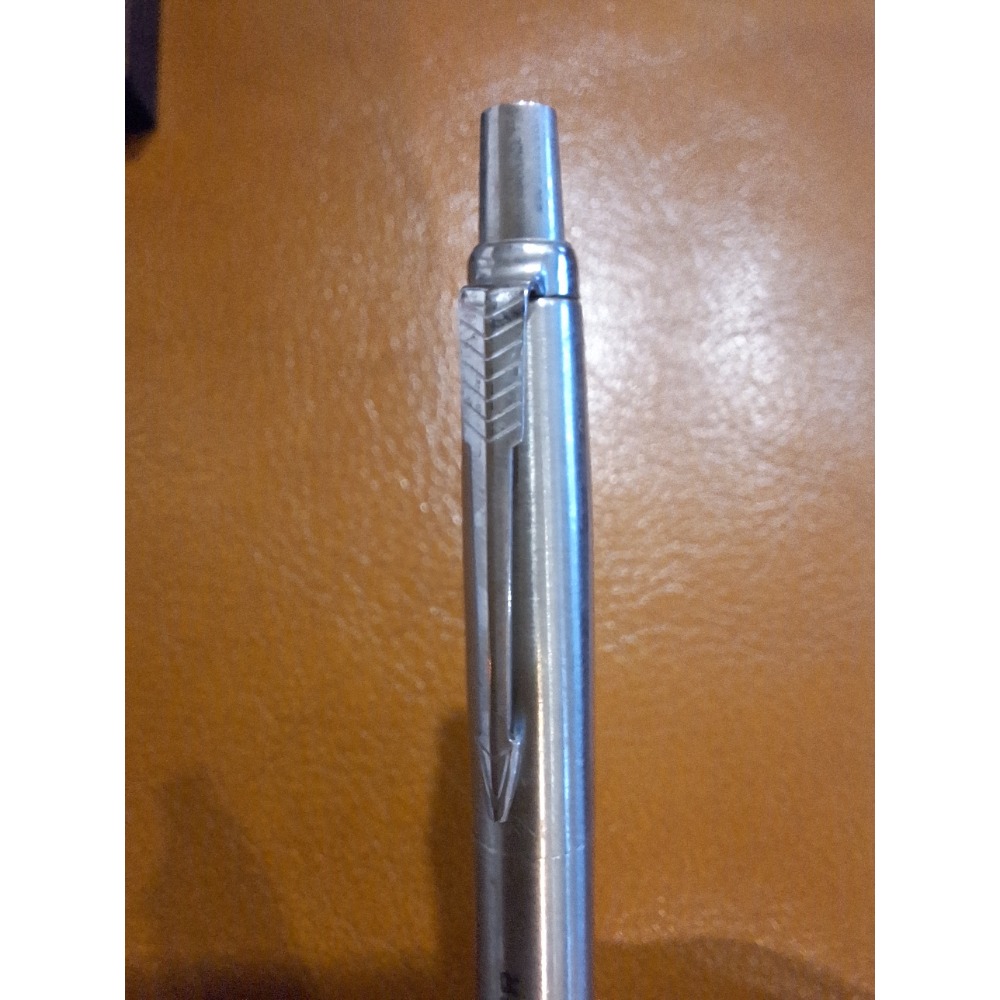 二手文具，Parker Jotter不鏽鋼按壓式標準版原子筆，每支售價100元，需自行更換筆芯-細節圖5