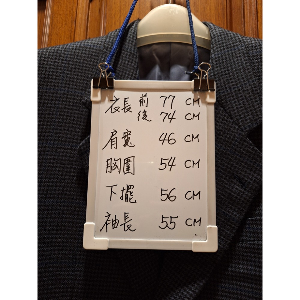 二手男士手工定製千鳥格紋西裝外套，義大利頂級品牌 Loro Piana 羊毛與羊絨混紡面料製作-細節圖6
