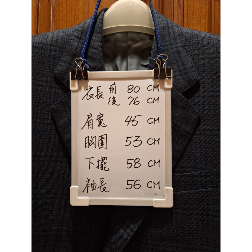 二手男士手工定製格紋西裝外套，布料採用Cloth by Scabal 來自英國頂級面料之王 Scabal（世家寶）-細節圖7