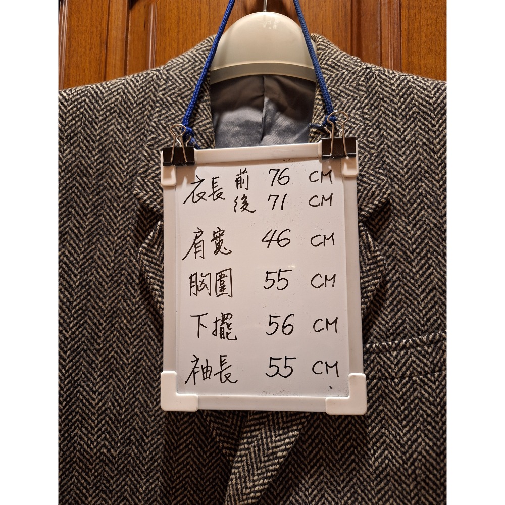 二手衣物，ELEGANT MEN＇S FASHION男士人字紋秋冬西裝外套-細節圖8