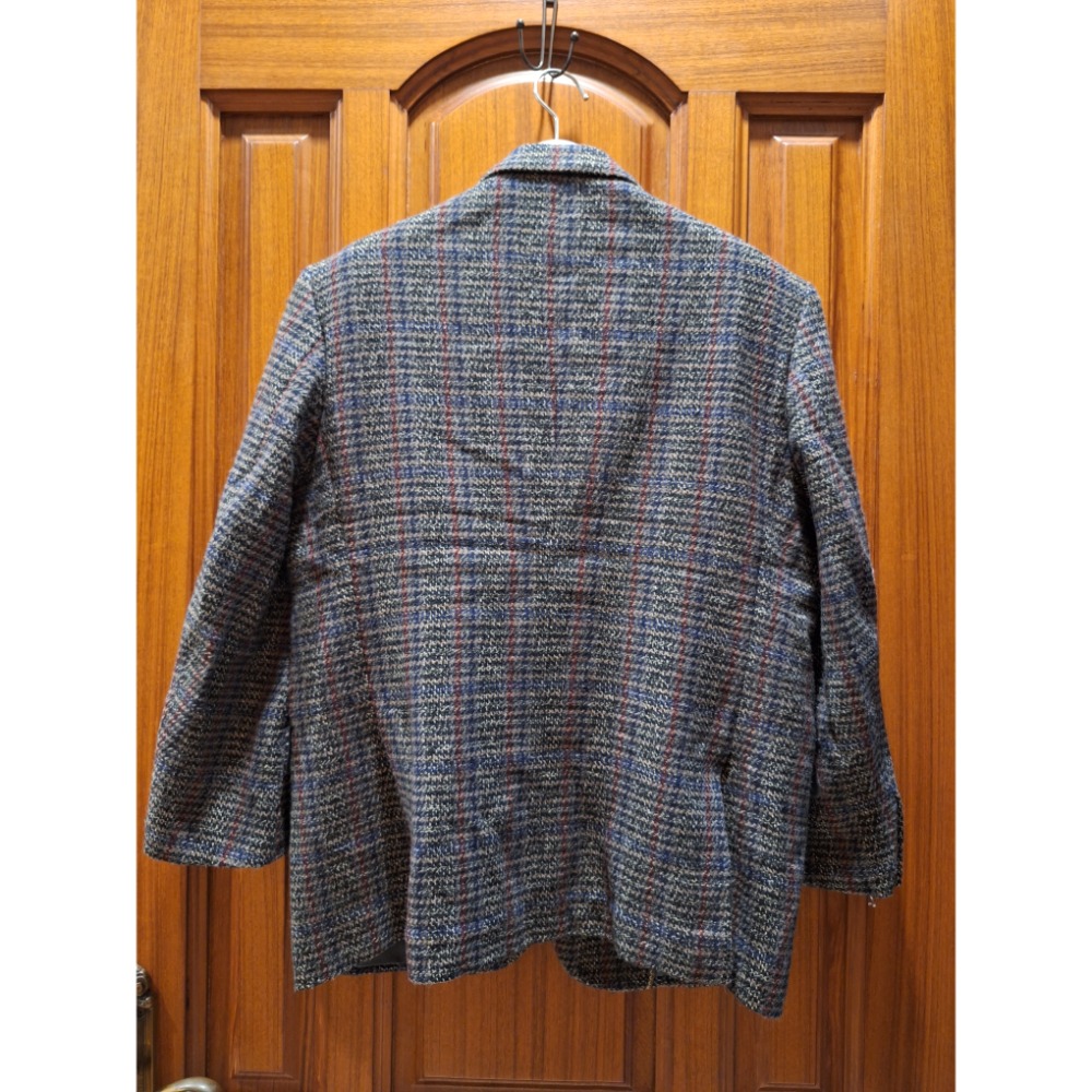 二手衣物，義大利製Cimka Desii Mode喀什米爾與羊毛混紡Cashmere and Wool男士古著粗花呢西裝-細節圖2