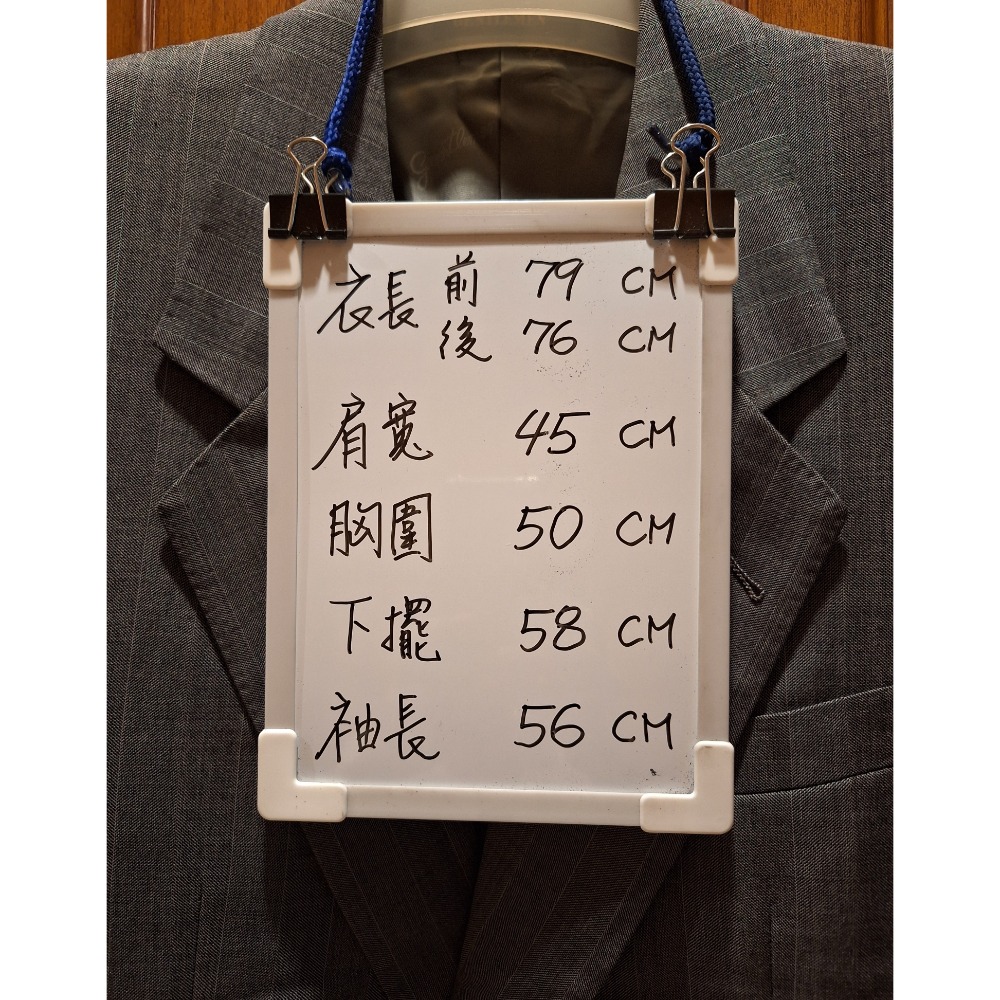 二手男士定製灰色直條紋西裝外套，採用義大利Ermenegildo Zegna Super 100＇s高級羊毛布料-細節圖9