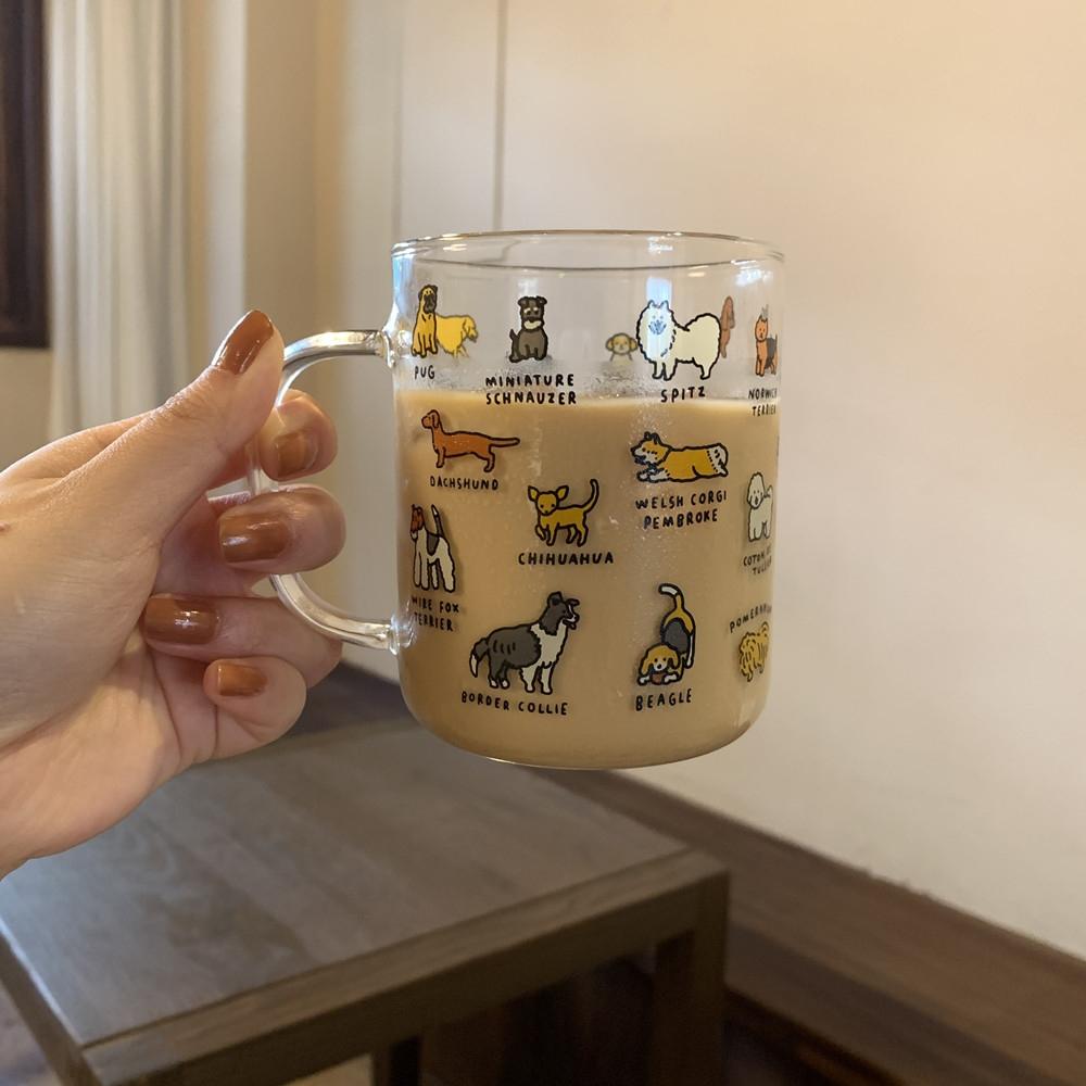 ★TiTi Choice 堤堤選居家生活★韓國貓貓狗狗創意插畫透明杯 奶茶杯 喝水杯  二入一組(現+預)-細節圖4