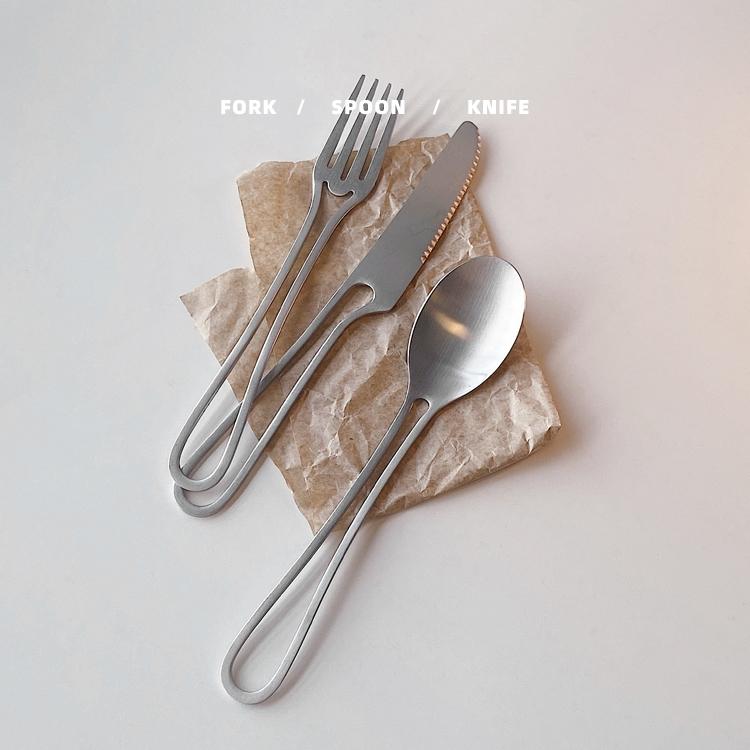 ★TiTi Choice 堤堤選居家生活★不銹鋼簍空甜品叉/甜點湯匙/牛排刀-細節圖2