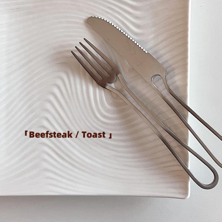 ★TiTi Choice 堤堤選居家生活★不銹鋼簍空甜品叉/甜點湯匙/牛排刀-細節圖4