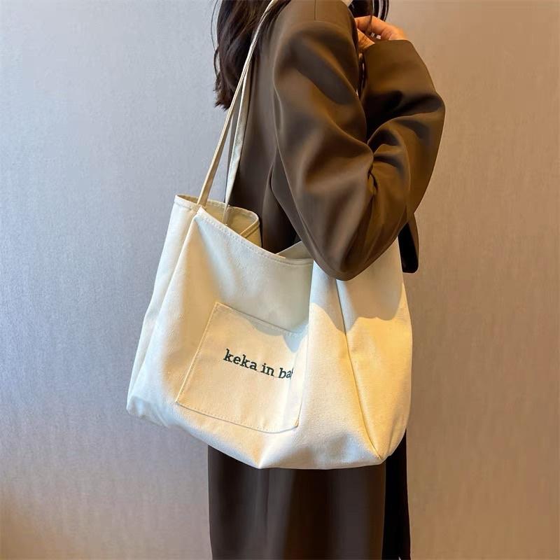 ★TiTi Choice堤堤選居家生活★韓國歐膩必備 慵懶時尚帆布大托特包 購物袋 旅行包 2色-細節圖3