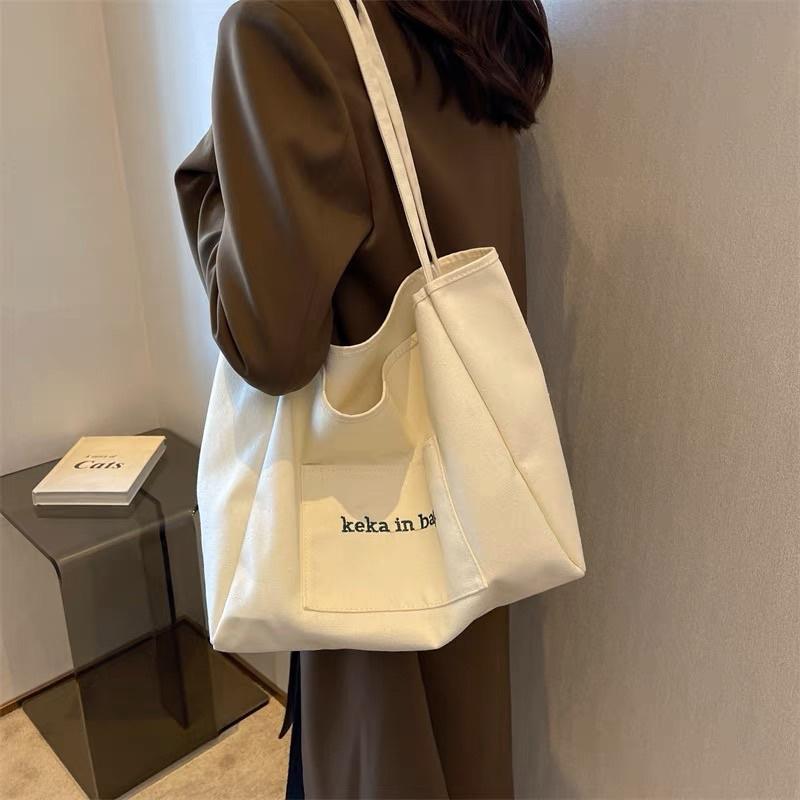 ★TiTi Choice堤堤選居家生活★韓國歐膩必備 慵懶時尚帆布大托特包 購物袋 旅行包 2色-細節圖4