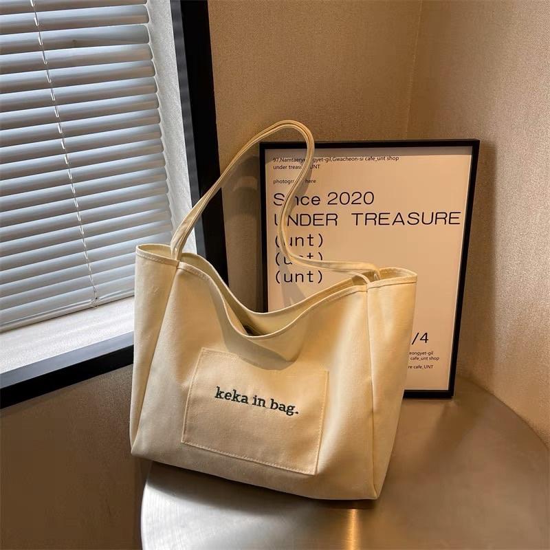 ★TiTi Choice堤堤選居家生活★韓國歐膩必備 慵懶時尚帆布大托特包 購物袋 旅行包 2色-細節圖5