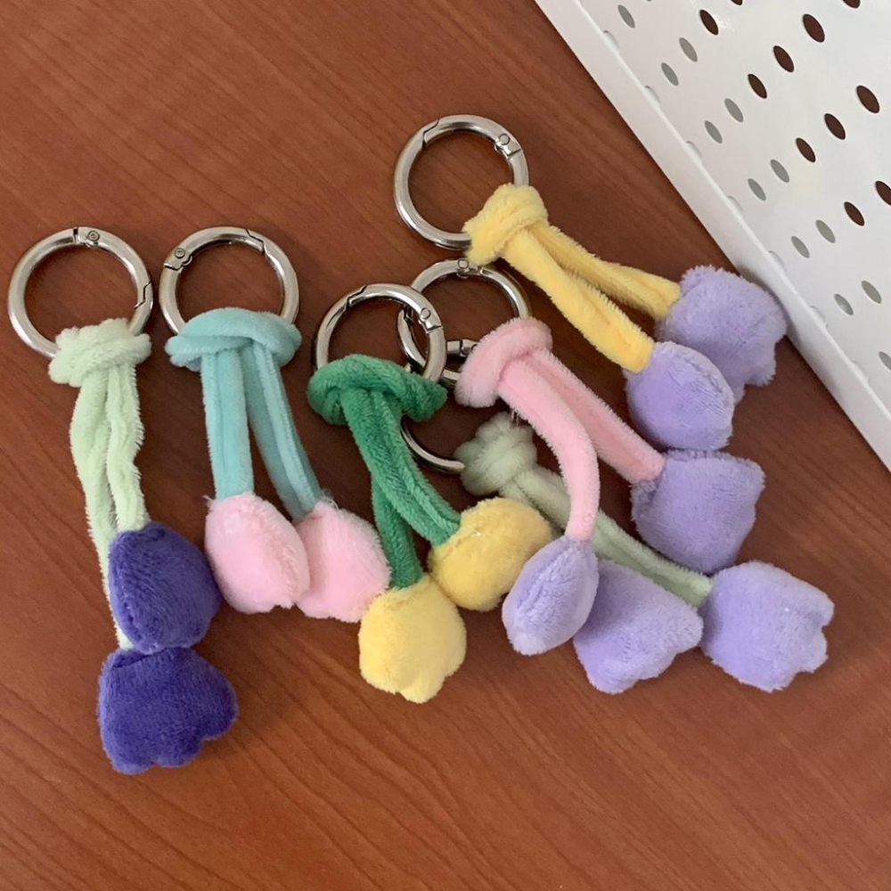 ★TiTi Choice堤堤選居家生活★ INS風鬱金香鑰匙圈 禮物 掛式包包 可愛配件-細節圖8