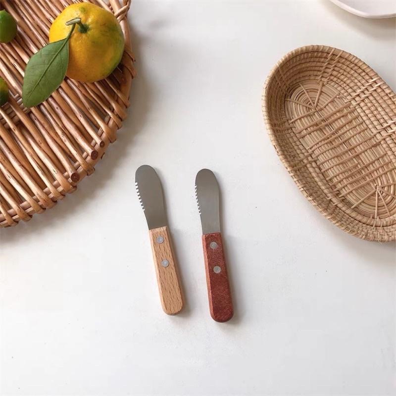 ★TiTi Choice堤堤選居家生活★實木手柄奶油刀 INS風質感餐具-細節圖2