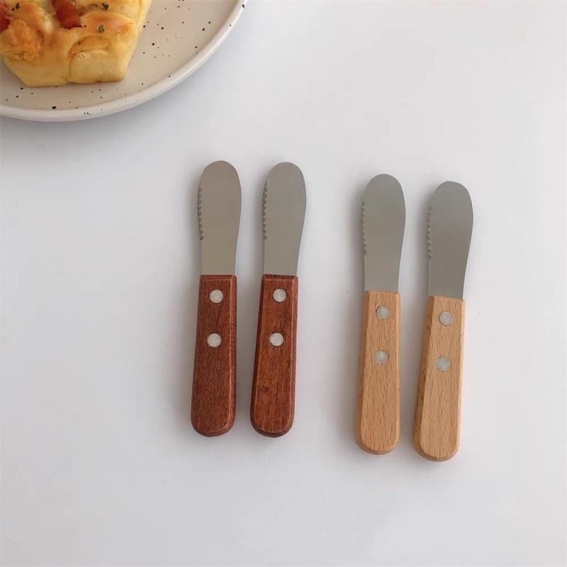 ★TiTi Choice堤堤選居家生活★實木手柄奶油刀 INS風質感餐具-細節圖3