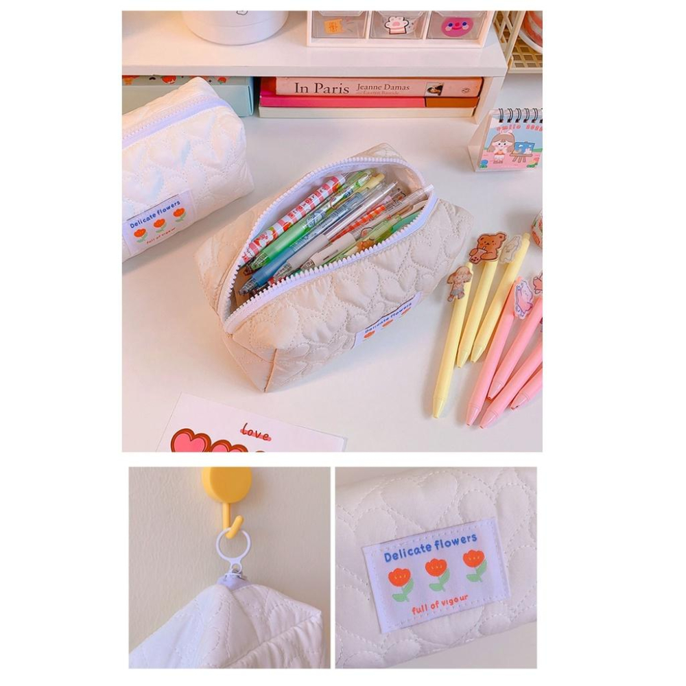 ★TiTi Choice堤堤選居家生活★ 鬱金香大容量筆袋 化妝包 枕頭筆袋 少女ins風 現貨-細節圖4