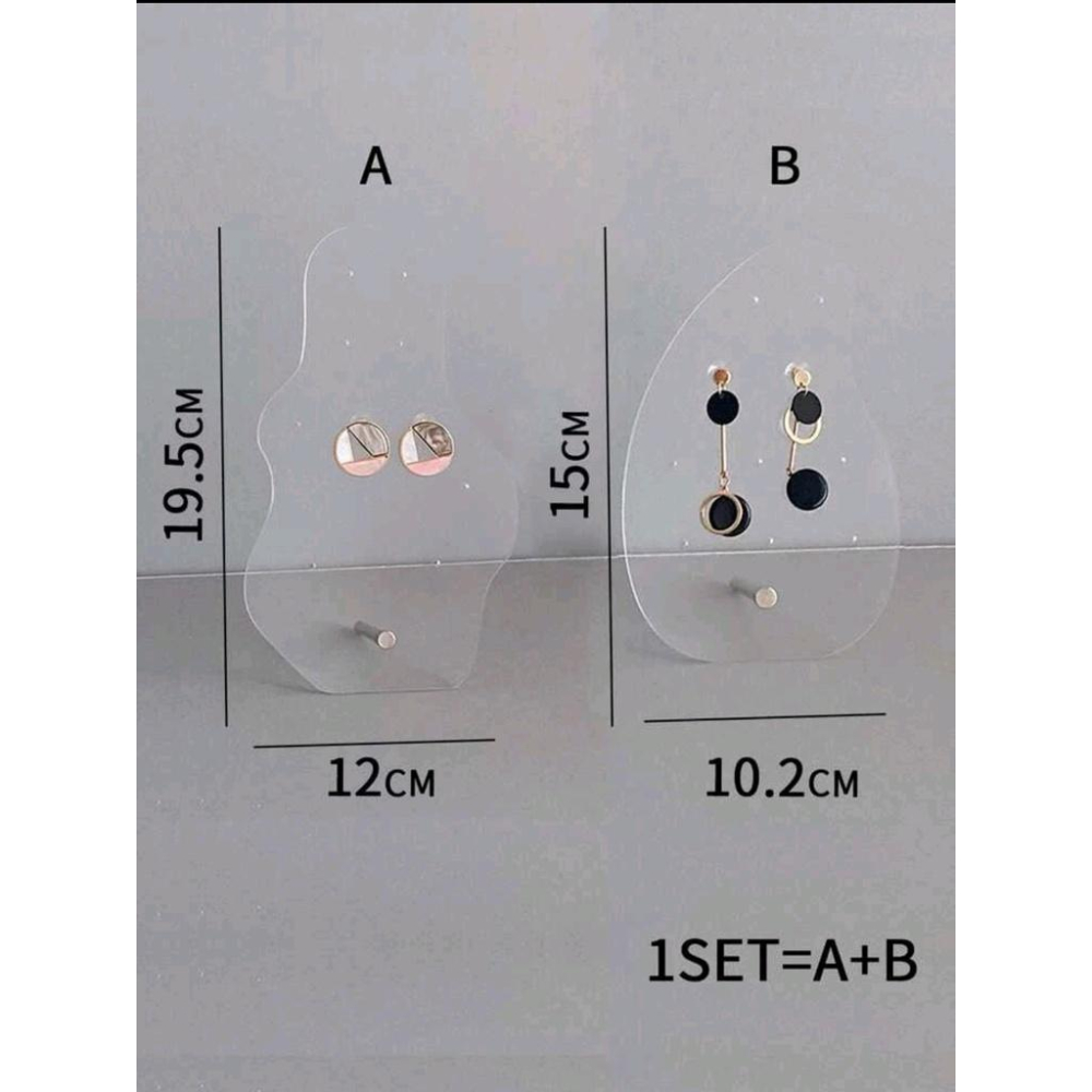 ★TiTi Choice堤堤選居家生活★一組2入透明曲線型耳環展示架ins風飾品收納架-細節圖3