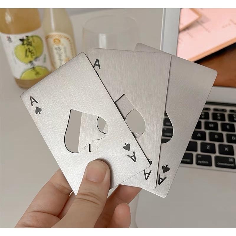 ★TiTi Choice堤堤選居家生活★創意 不鏽鋼撲克牌開瓶器 黑桃A-細節圖3