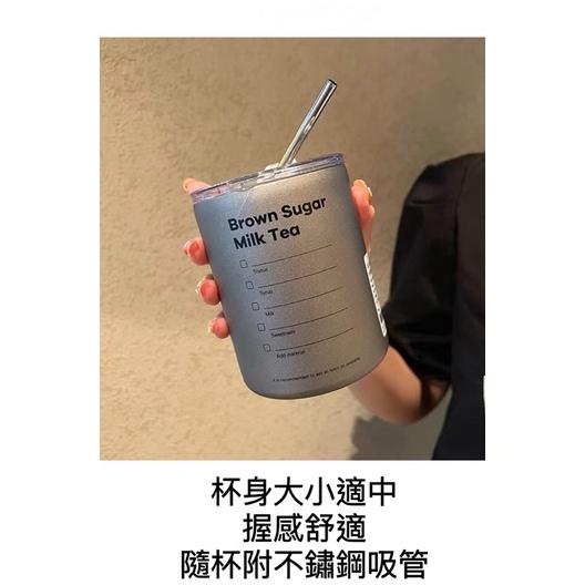 ★TiTi Choice堤堤選居家生活★INS風 金屬質感磨砂咖啡隨行杯 保溫 保冷 附吸管 環保時尚風潮-細節圖5