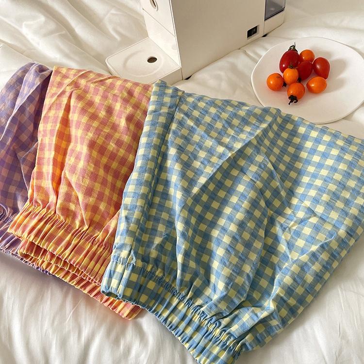 ★TiTi Choice堤堤選居家生活★ 歐膩的夏季女棉質居家短褲 格紋 涼快透氣 現貨+預購-細節圖5