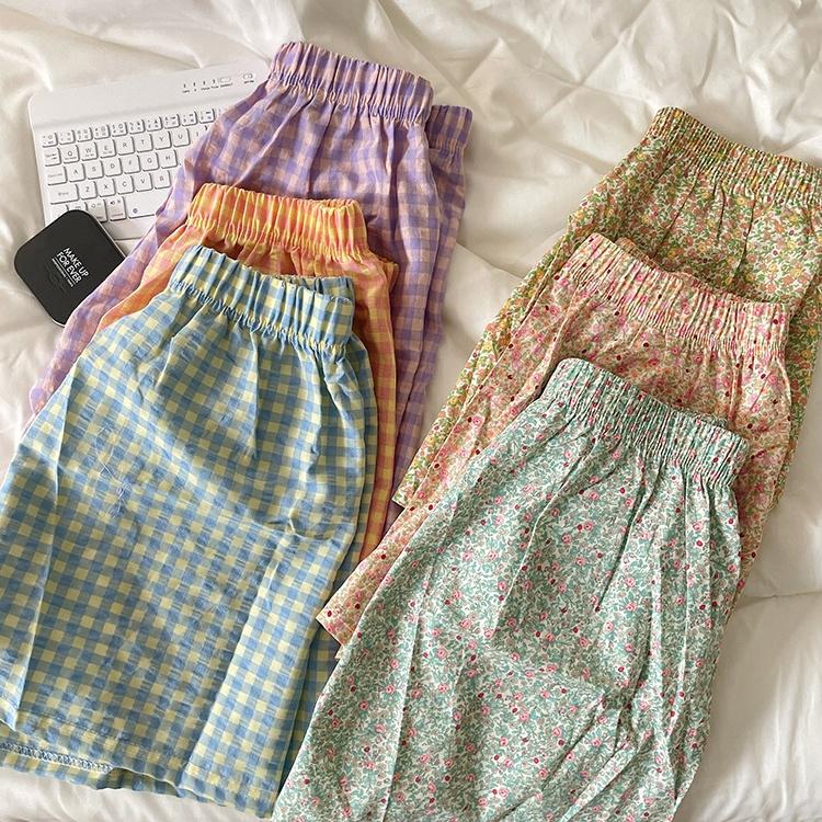 ★TiTi Choice堤堤選居家生活★ 歐膩的夏季女棉質居家短褲 格紋 涼快透氣 現貨+預購-細節圖7