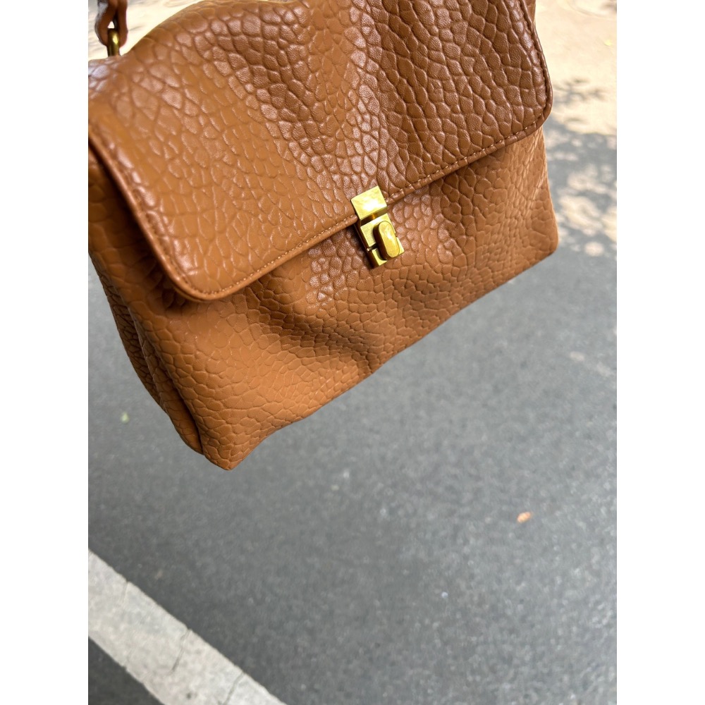 早衣服》 [現+追] 2312🎄 包包  荔枝紋復古包 柏金包 大容量通勤手提包 單肩斜挎包 大容量公事包 手提包-細節圖3