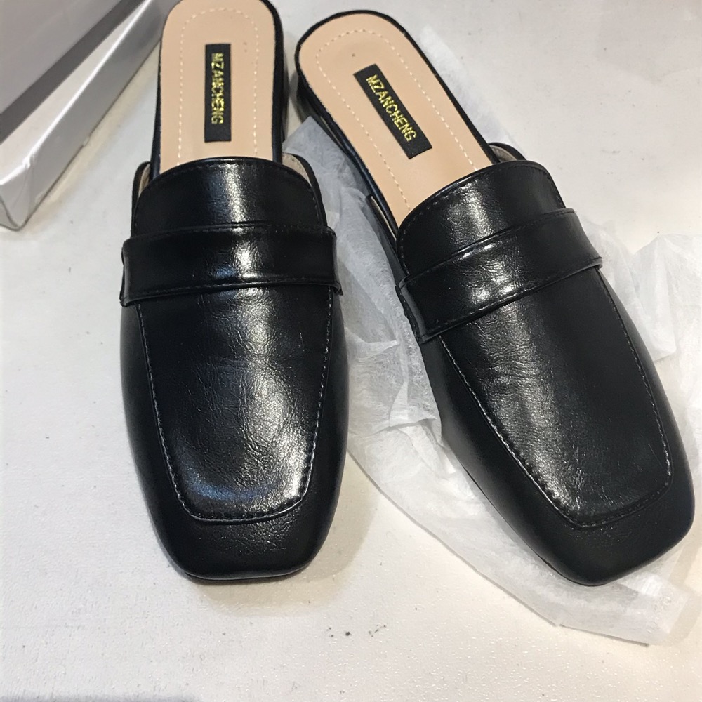 全新 瑕疵｜中跟穆勒鞋 半拖鞋 拖鞋 size 40 早衣服》-細節圖2