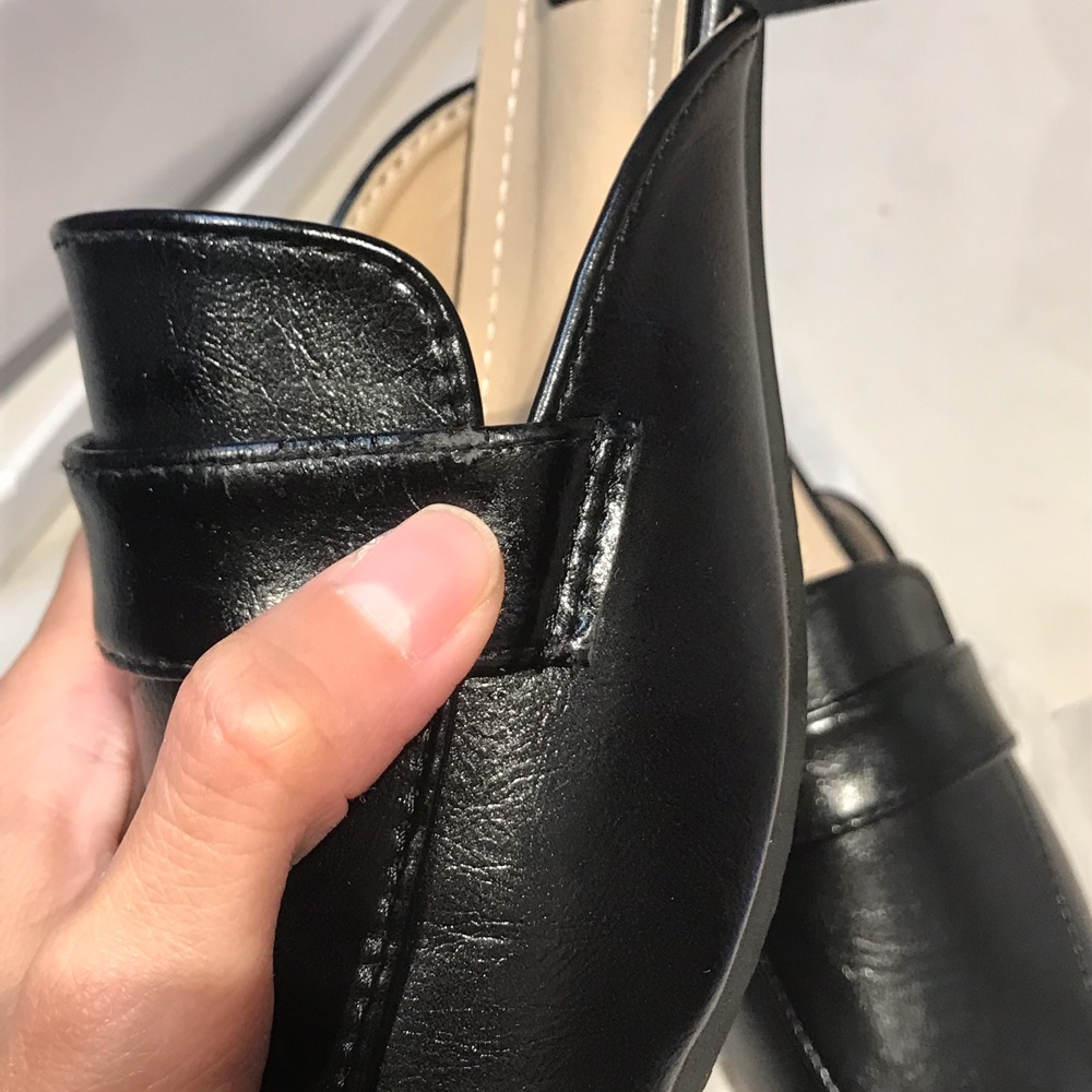全新 瑕疵｜中跟穆勒鞋 半拖鞋 拖鞋 size 40 早衣服》-細節圖3