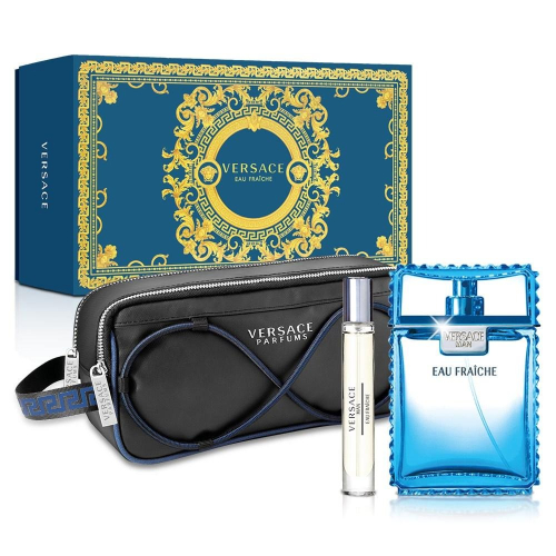 Versace 凡賽斯 雲淡風輕男性淡香水禮盒(淡香水100ml+隨行香氛10ml+運動盥洗包)