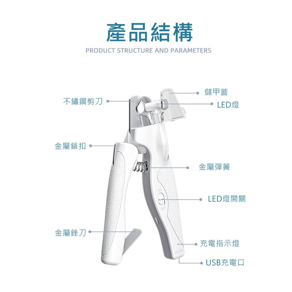 寵物指甲剪 附銼刀 貓咪 狗狗  寵物美容 狗指甲剪 貓指甲剪 貓咪指甲剪 寵物指甲 寵物磨甲 寵物用品 led指甲剪-細節圖6