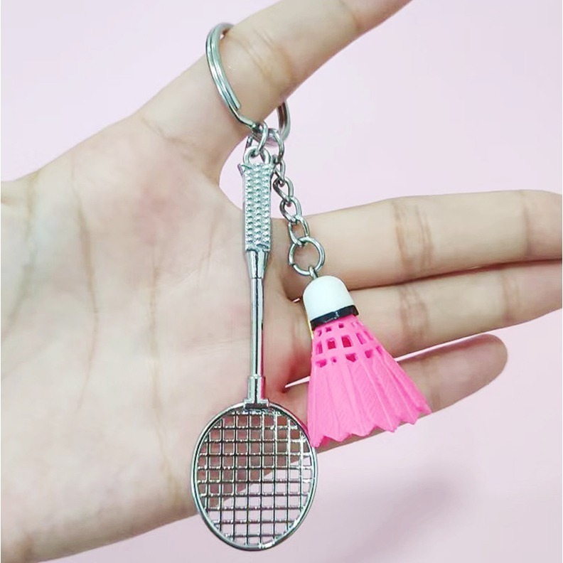 所向無敵．金屬羽球+球拍吊飾 精緻羽球吊飾 羽球鑰匙 羽毛球吊飾 羽球吊飾 羽球禮物 羽球鑰匙圈 迷你羽毛球 羽球掛件-規格圖8