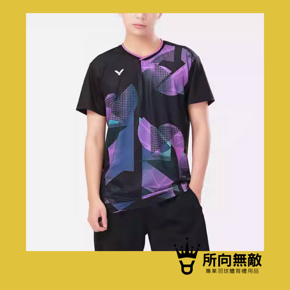 (現貨)所向無敵．2023李梓嘉比賽服羽球男上衣~男羽毛球衣 羽球上衣 羽毛球服 羽球衣 羽毛球上衣 Victor 勝利-細節圖5