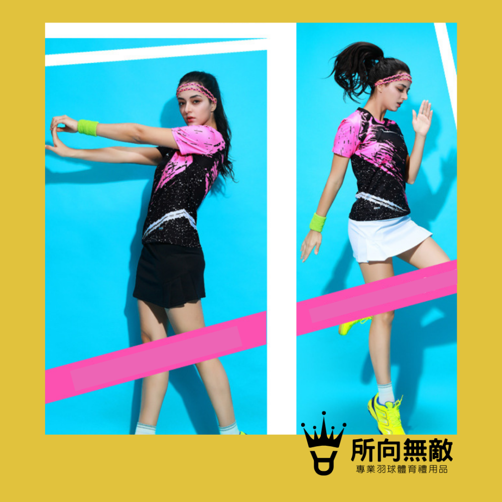 (現貨)所向無敵．邪惡粉紅羽毛球男上衣~羽球男上衣 羽球上衣 男羽毛球服 男羽球服 男羽球套裝 男性羽毛球衣 男羽球衣-細節圖5