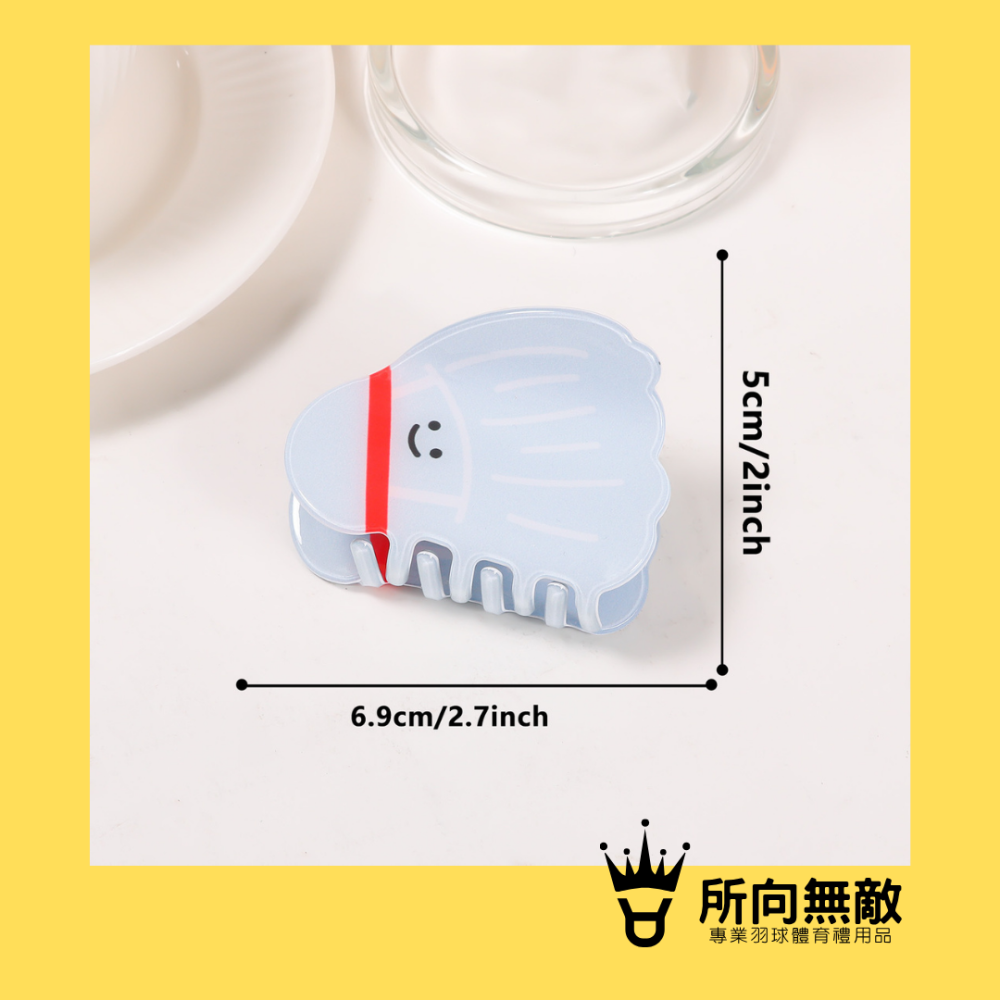 所向無敵．羽毛球造型鯊魚夾-羽毛球髮夾 羽毛球造型抓夾 鯊魚夾 交叉髮夾 法式髮夾 抓夾 髮夾 髮飾-細節圖2